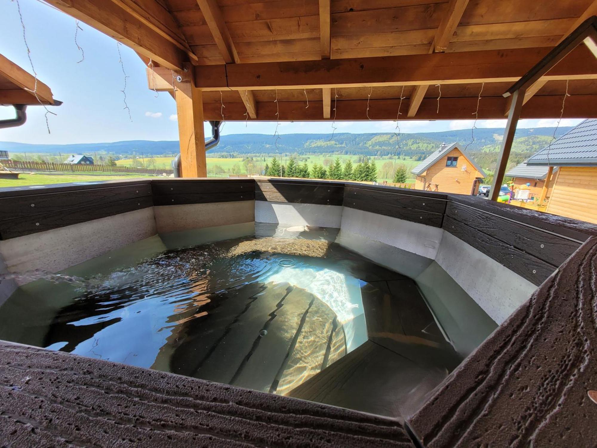 Osada Orlica Klimatyczne Domki Z Widokiem Na Gory I Termalnym Spa Sauna Jacuzzi 4 Km Od Zieleniec Ski Arena Lasowka エクステリア 写真